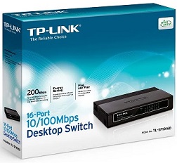 TP-LINK SWITCH 16 PUERTOS 10/100 Mbps TL-SF1016d